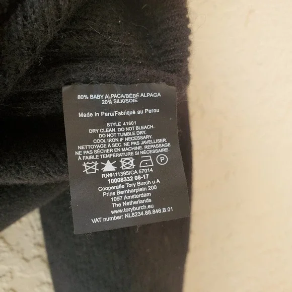 Tory Burch Black and White Crew Neck Sweater - Picture 7 of 9